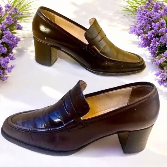 Calvin Klein Brown Leather Classic Pump Vintage '96 with Box - Picture 2 of 13